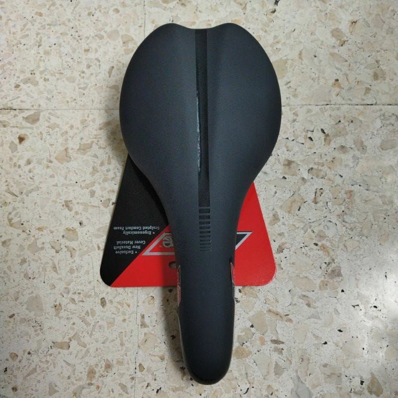 Sella Mountain Bike Endzone Sella Endzone Per Mountain Bike E Bici Da Strada - Nera, In Vinile, Sedile Fisso Sella In Vinile Nera - Foto 5