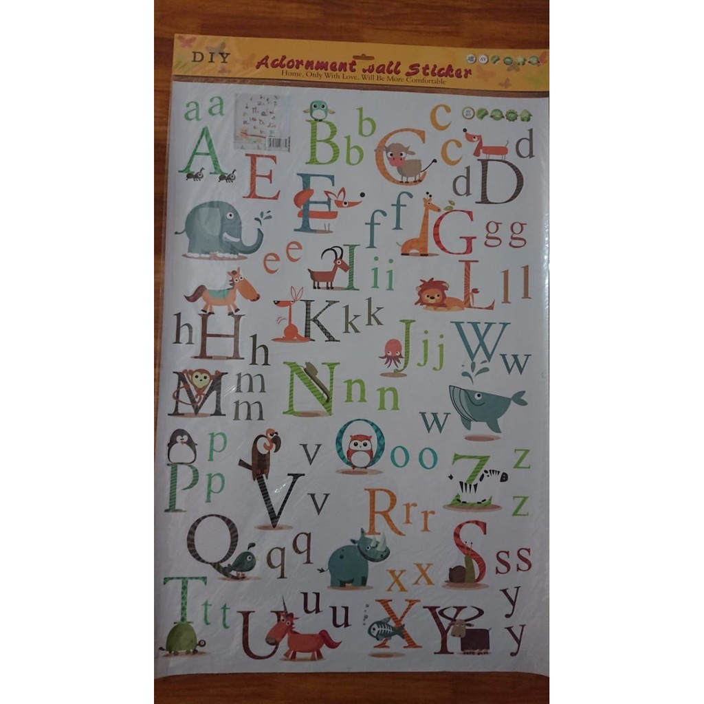Jual STIKER DINDING - ALPHABET ANIMALS | Shopee Indonesia