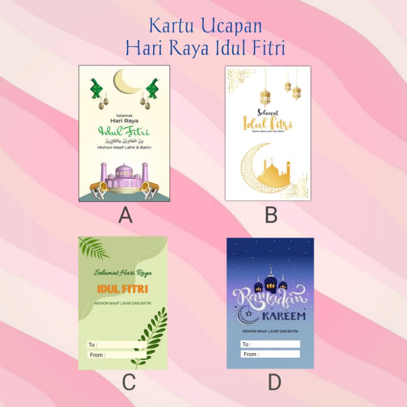 Jual Kartu Ucapan Idul Fitri/kartu Ucapan Lebaran/kartu Lebaran ...