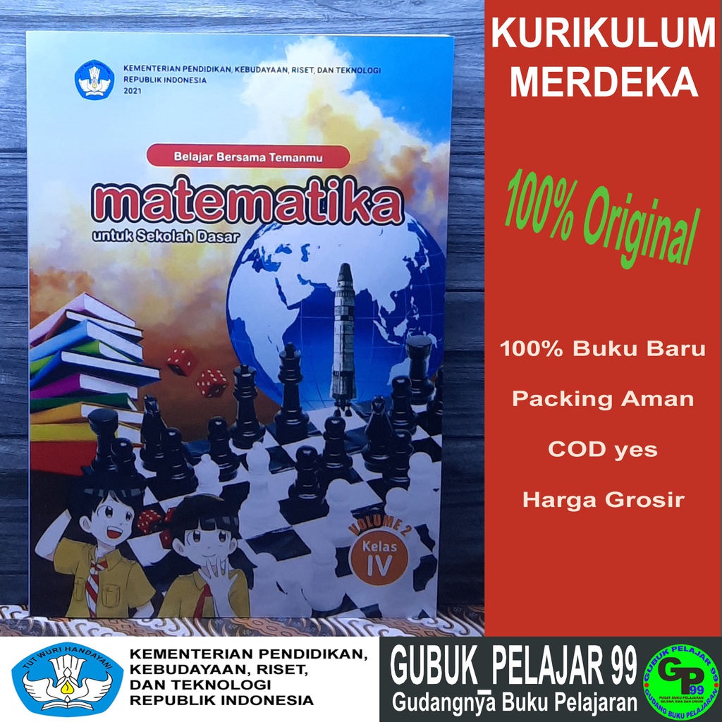 Jual Buku Paket Siswa MATEMATIKA Untuk SD/MI Kelas 4 volume 2 Kurikulum ...