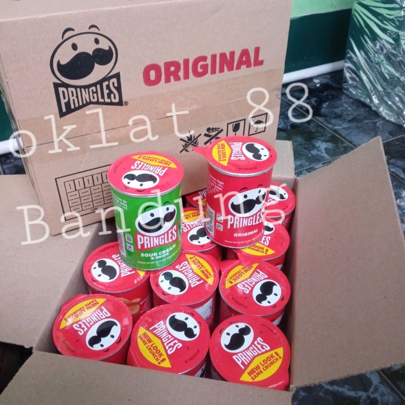 Jual PRINGLES MINI 42GR 1 DUS 12 PCS X 42 GRAM PRINGLES ORIGINAL 42G POTATO Shopee Indonesia