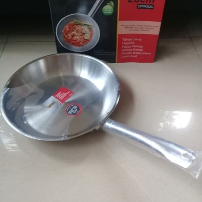 Jual Wajan Fry Pan Wok Golden Flying Fish Ukuran Cm Stainless Tasikjaya Pm Shopee Indonesia