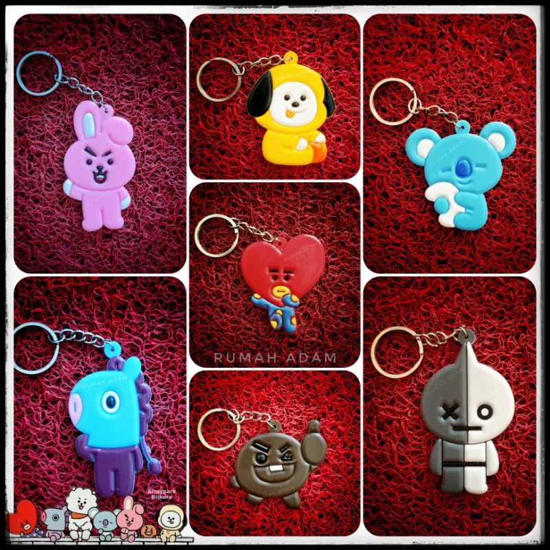 Jual Gantungan Kunci Bt21 Ganci Bts Souvenir Murah Shopee Indonesia