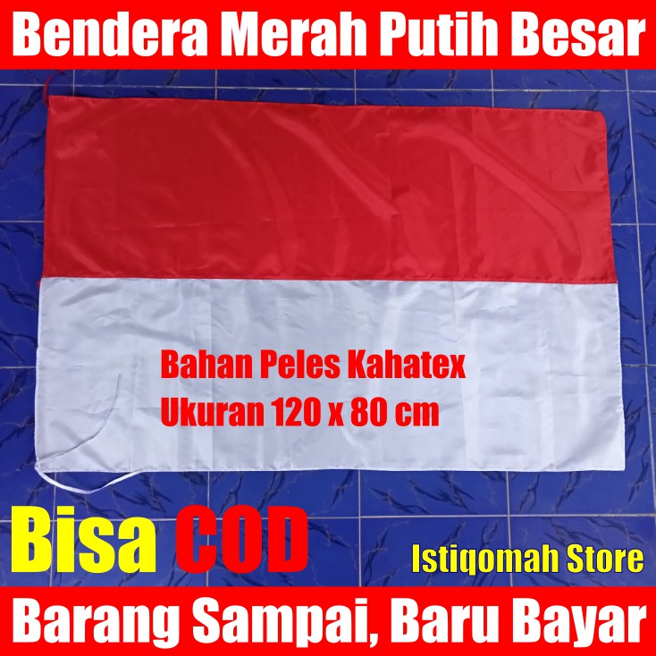 Jual Bendera Merah Putih Ukuran 120 X 80 Cm Bendera Indonesia Bendera Agustusan Bahan Peles 