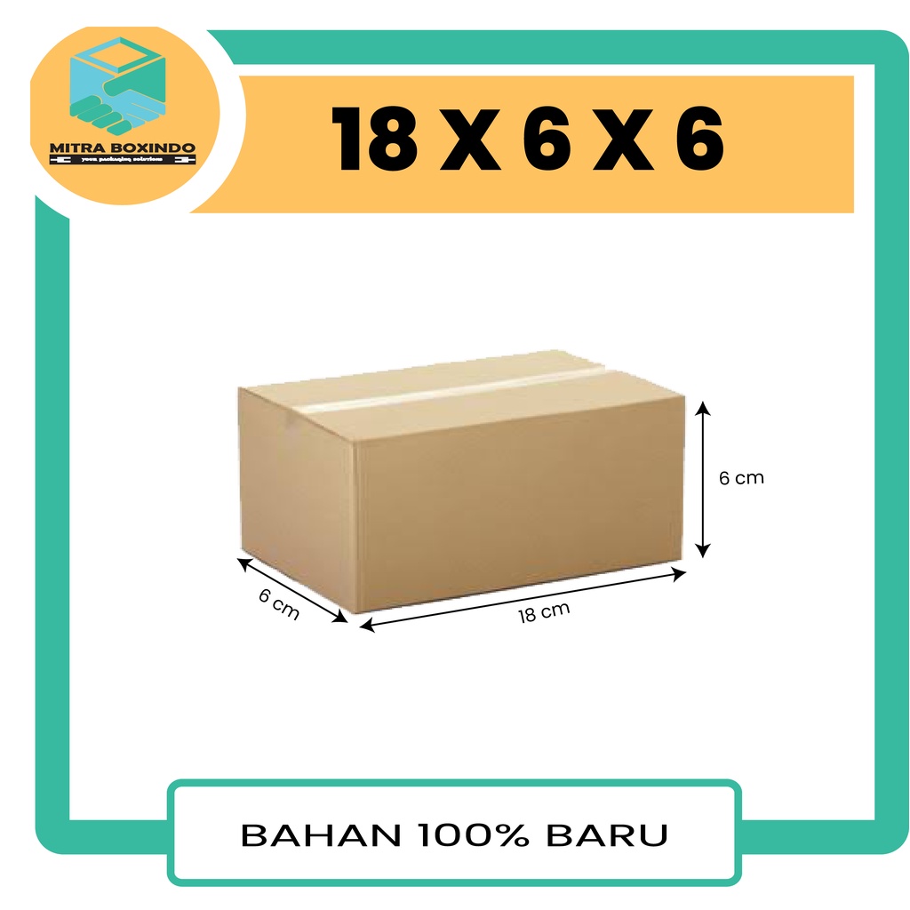 Jual KARDUS 18X6X6 POLOS NEW / BARU, TEBAL, KUAT | Shopee Indonesia