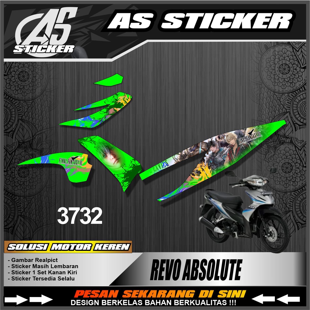 Jual 3732A STRIPING STICKER REVO ABSOLUTE SEMIFULL - STIKER MOTOR HONDA ...