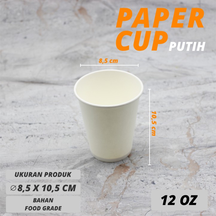 Jual FP - Paper Cup Gelas Kertas - Full Black Paper Cup - Gelas Kertas ...