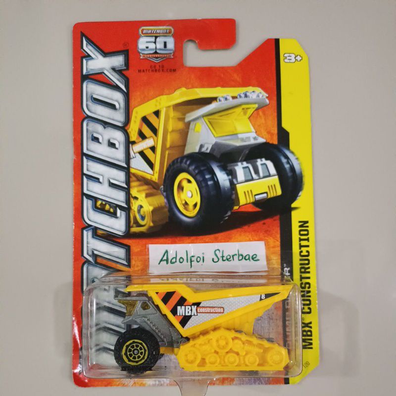 Matchbox MBX Construction Turf Hauler Dump Truck - 2017 Maroon & Gray 1:64 Scale Die-Cast