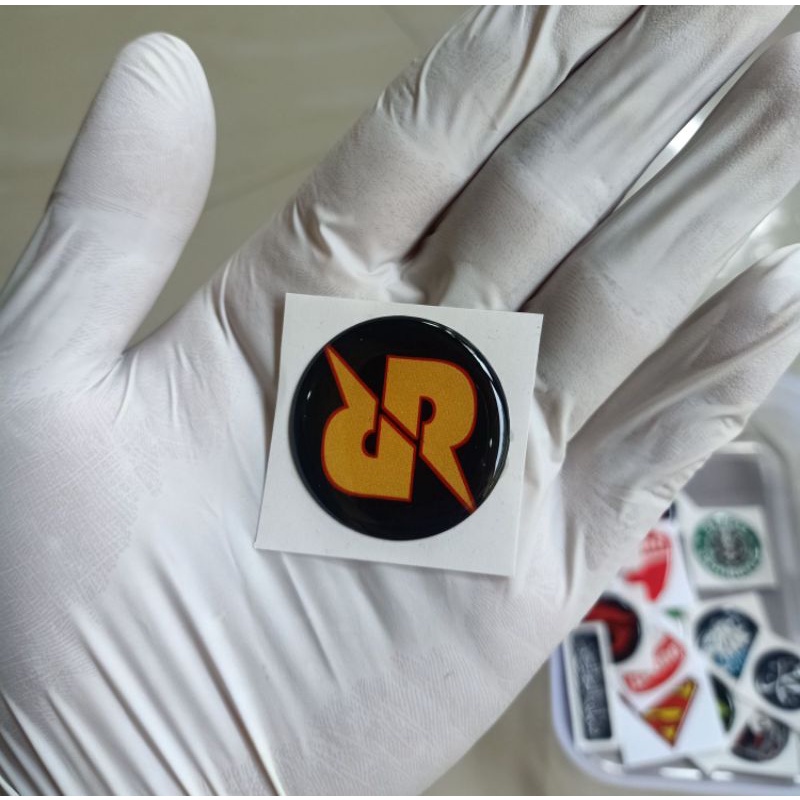 Jual Stiker logo RRQ/Stiker resin lentur/stiker motor,mobil,hp,laptop ...