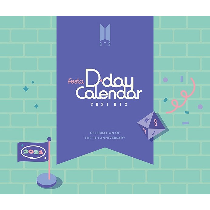 Jual BTS FESTA DDAY CALENDAR CELEBRATION 8TH ANNIVERSARY Shopee