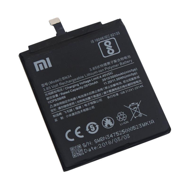 Jual BATERAI / BATTERY XIAOMI REDMI 5A BN-34 ORI PABRIK | Shopee Indonesia