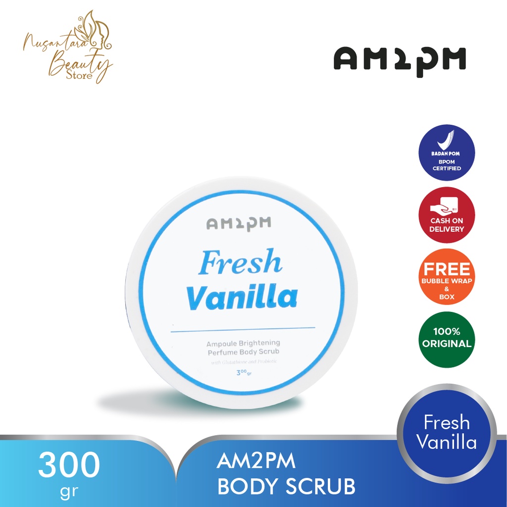 Jual Am2Pm Ampoule Brightening Perfume Body Scrub Fresh Vanilla 300gr ...