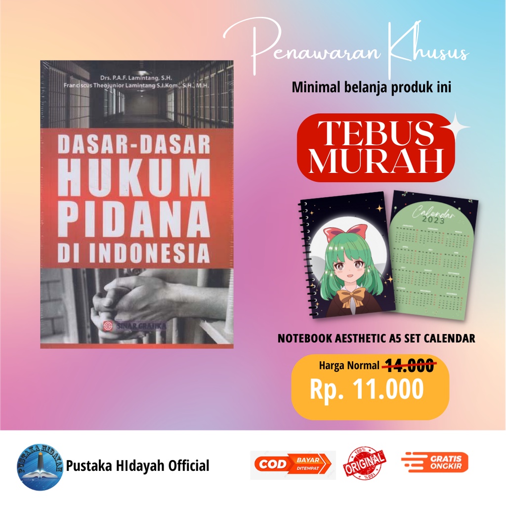 Jual Buku Dasar Dasar Hukum Pidana Di Indonesia - Lamintang | Buku ...