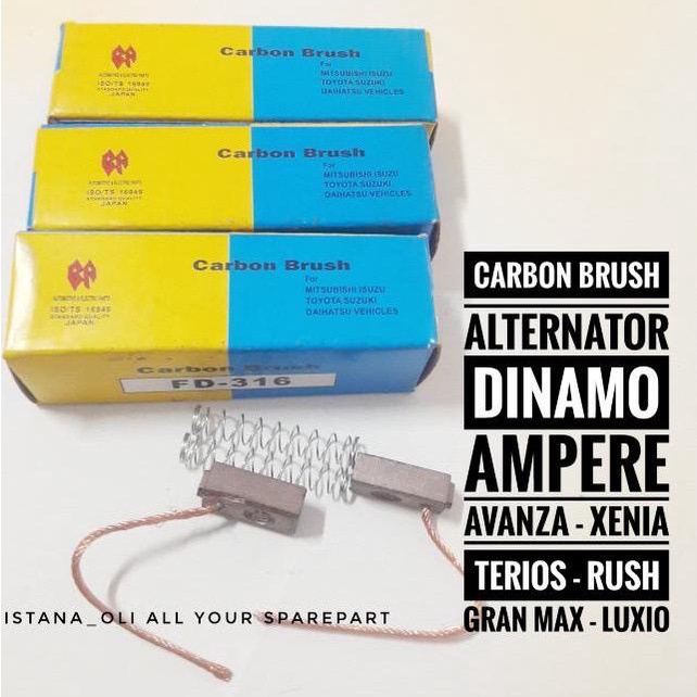 Jual Arang Carbon Karbon Brush Dinamo Alternator Ampere Avanza Xenia