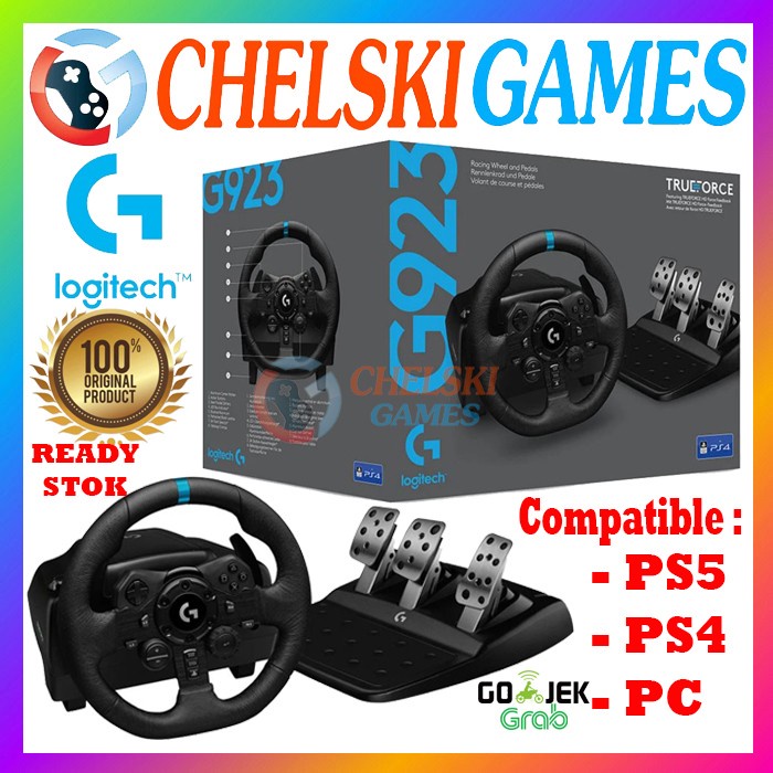 Jual Logitech G923 TRUEFORCE SIM Racing Wheel Pedals PS4 / PS5 / PC