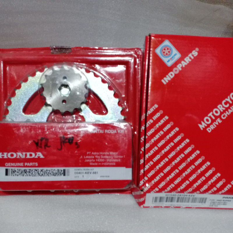 Jual gear paket ger set rantai rantai roda kit supra x 100 supra fit ...