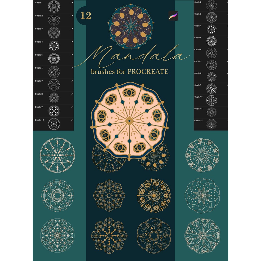 Jual Procreate Brush - Mandala Brushes for Procreate | Shopee Indonesia