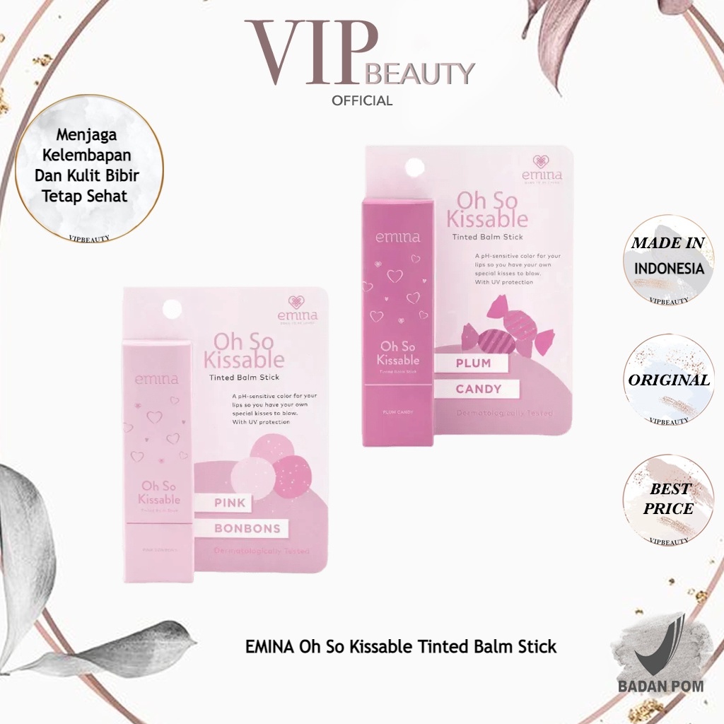 Jual EMINA Oh So Kissable Tinted Balm Stick (Lip Balm) Shopee Indonesia