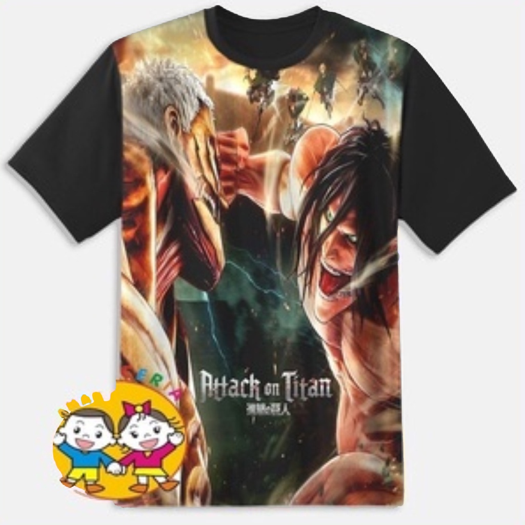 Jual Kaos Anime Jepang Game Attack On Titan AOT 3D Baju Anak Game ...