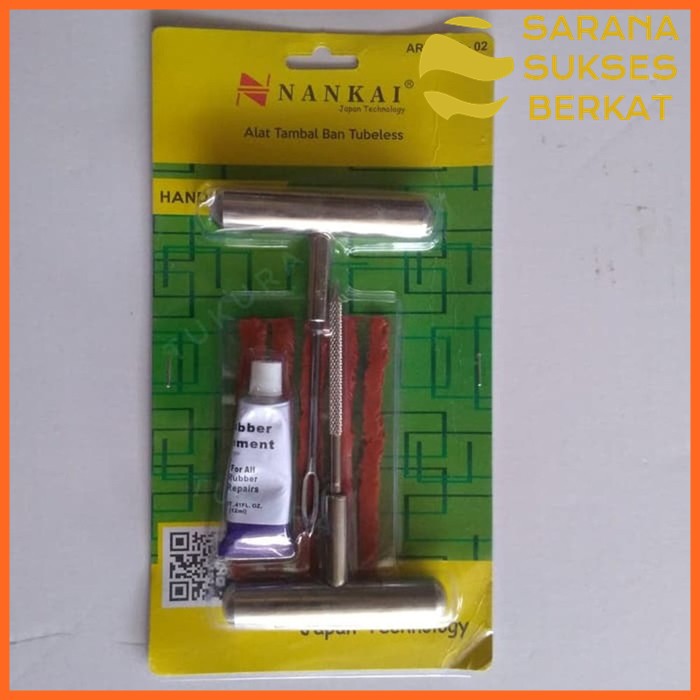 Jual Alat Tambal Ban Tubeless Nankai Set Gagang Besi Tire Repair Kit