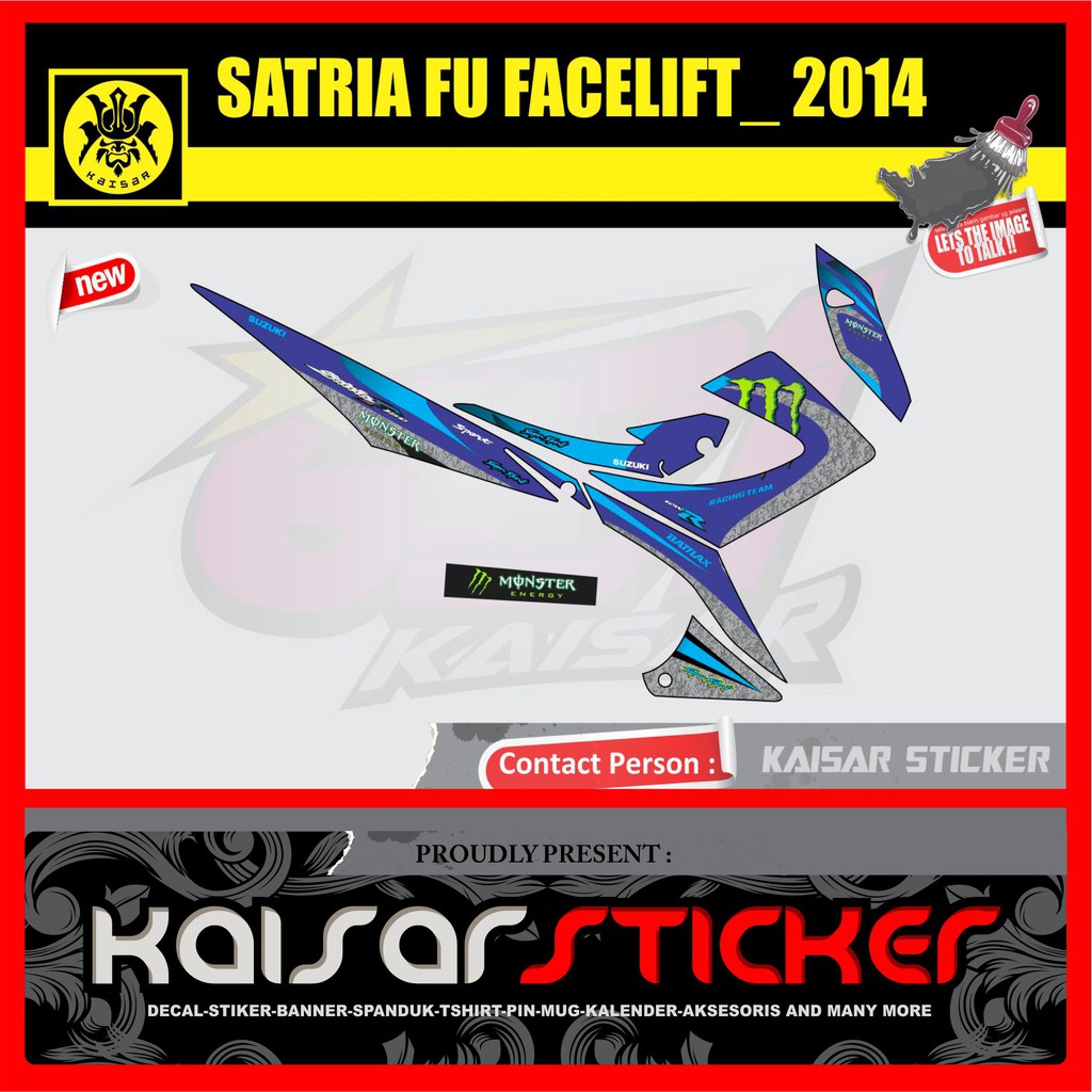 Jual STICKER STRIPNG MOTOR STIKER SATRIA FU FACELIFT GRAFIS 5 | Shopee ...