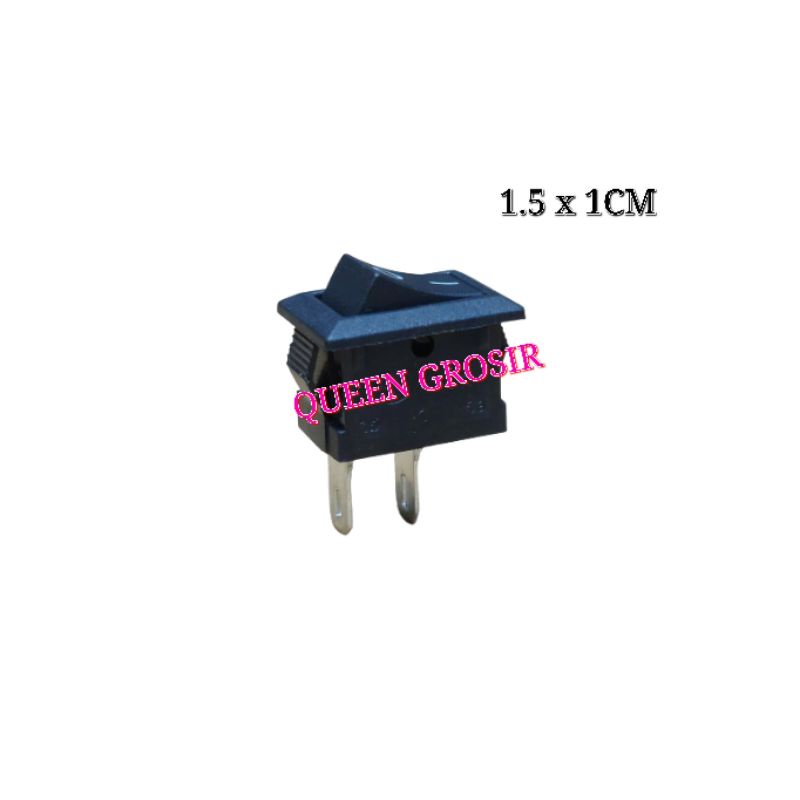 Jual Saklar Rocker Switch Mini 2pin Hitam/Saklar Mini Hitam ON-OFF 2 ...