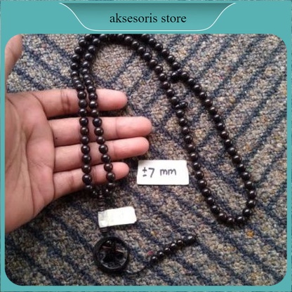 Jual Tasbih Kokka Bulat Hitam Bulan Bintang Mm Mm Butir