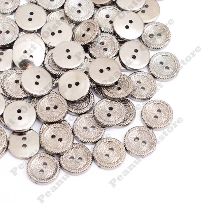 Jual ( 6 biji ) Kancing 1,2cm gunmetal ulir / perak gelap | Shopee ...