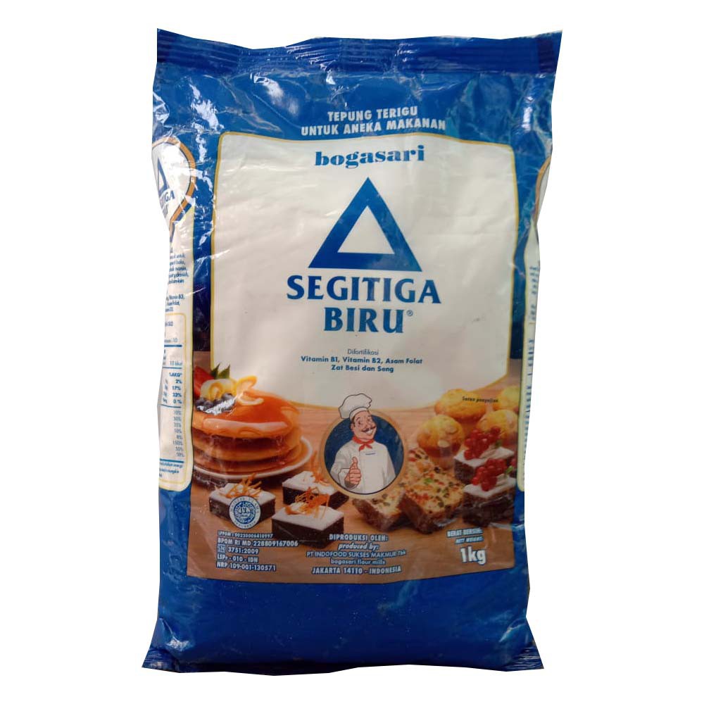 Jual TEPUNG TERIGU - SEGITIGA BIRU - 1KG | Shopee Indonesia