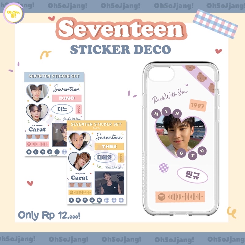 Jual SEVENTEEN STICKER DECO VOL.2 CARAT 17 STICKER SET CUTE | Shopee ...