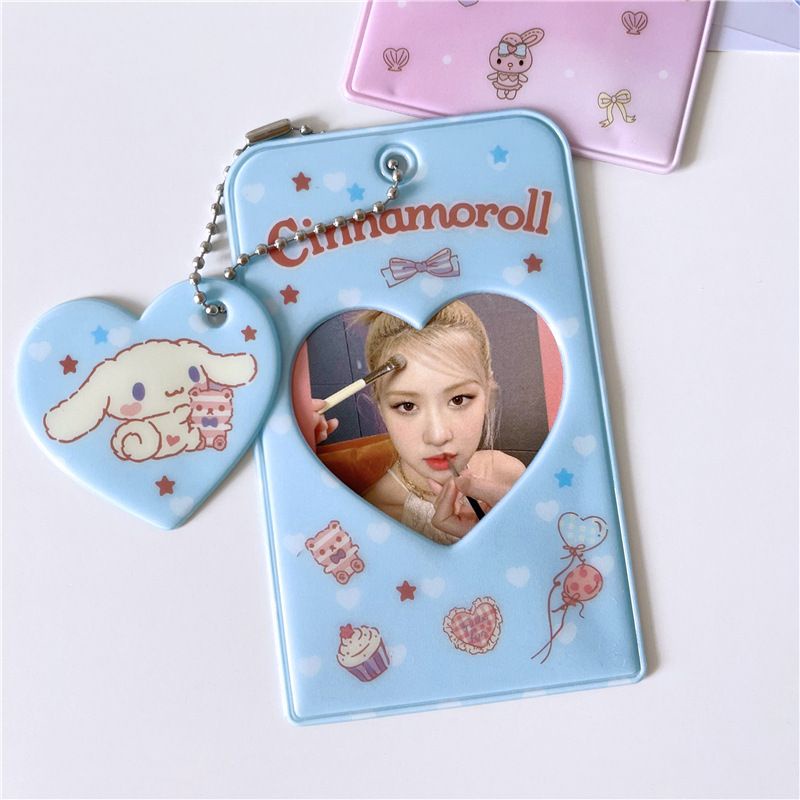 Jual Haru Sanrio Photocard Holder Kartu Idol Cardholder Kpop Keychain Holder Penyimpan Kartu