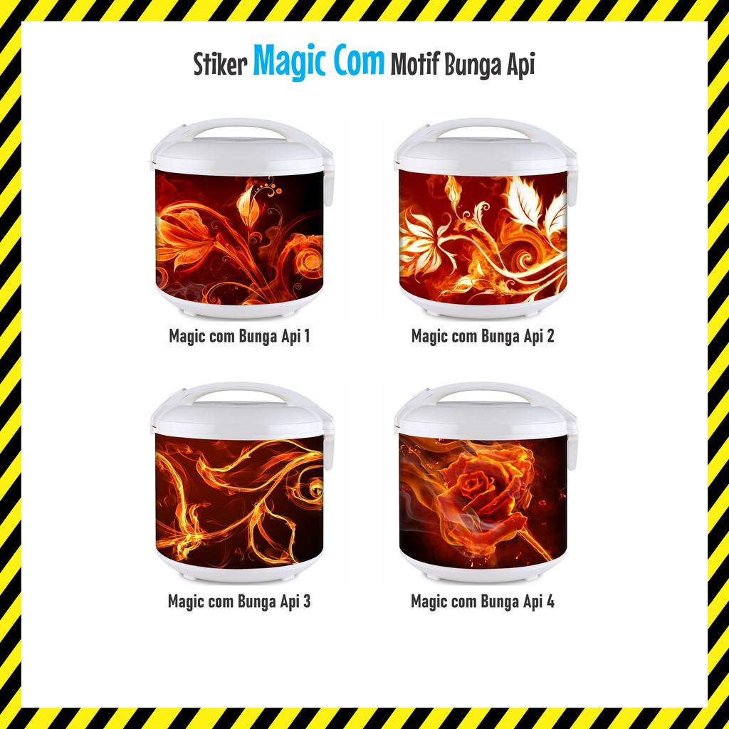 Jual STIKER MAGIC COM atau STICKER RICE COOKER Motif Terbaru - BUNGA ...