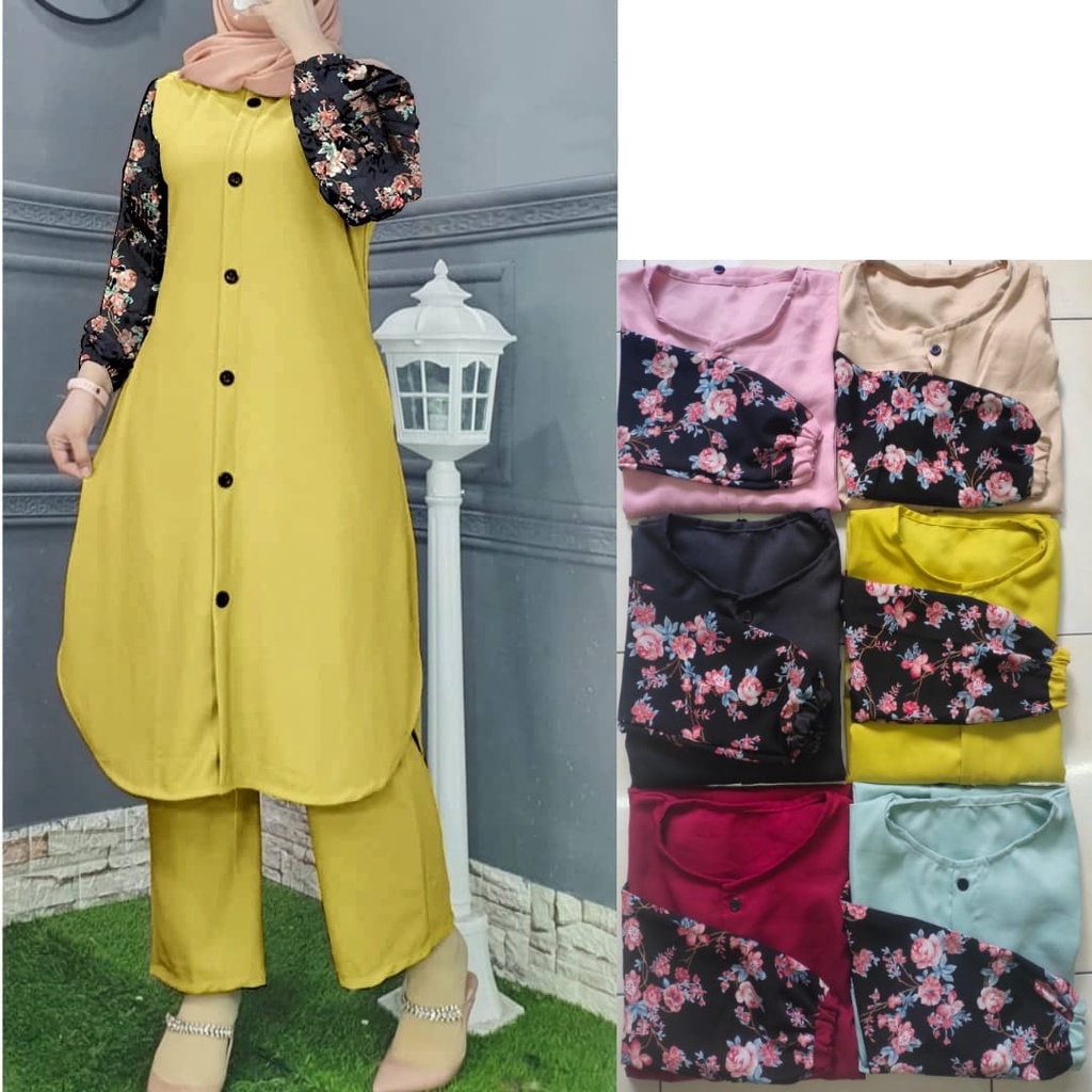 Jual AS FASHIONCODREALPICTUSSETELAN BAJU DAN CELANA WANITA MUSLIM