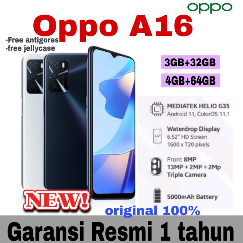 Jual HP Oppo A16 Ram 4gb Terlengkap & Harga Terbaru Juni 2026 | Shopee ...