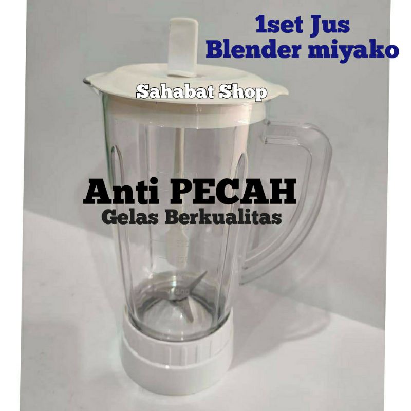 Jual 1set Pisau Gelas Jus Blender Miyako Original Gelas Anti Pecah Berkualitas Shopee Indonesia 8675