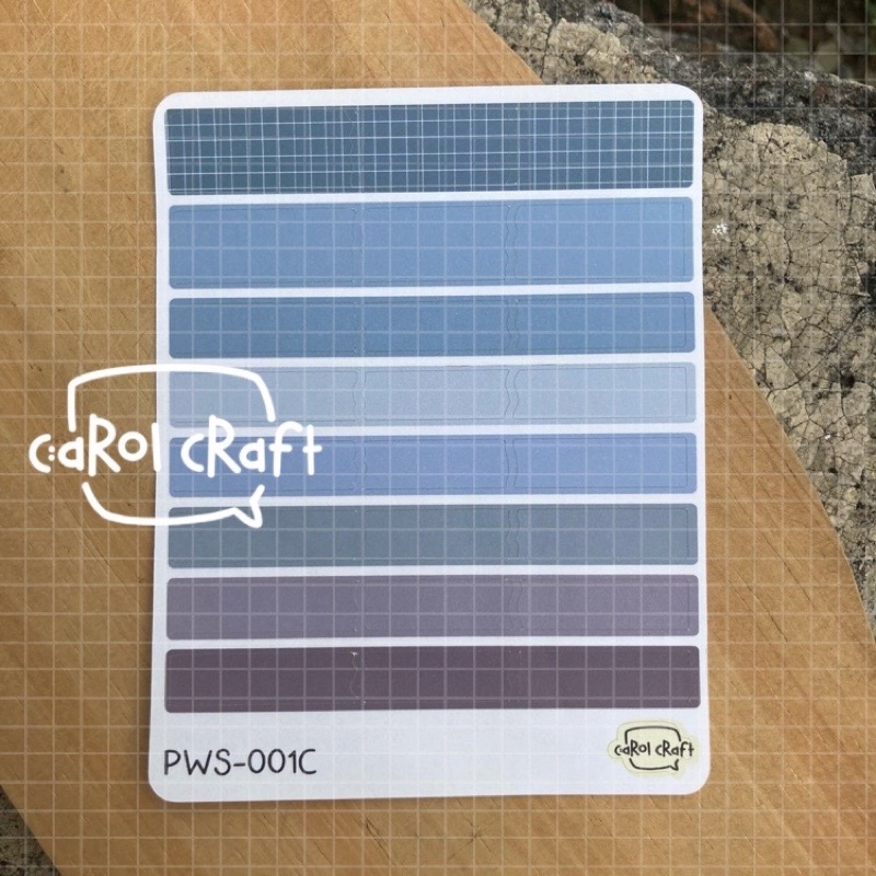 Jual [ CAROL CRAFT ] Washi Sticker Sheet - Plain Color Grid Basic ...