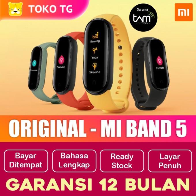 Jual Smart | Xiaomi Mi Band 5 Smart Band Dengan Layar Amoled Dan 11 ...