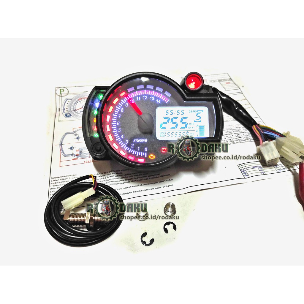 Jual Speedometer RPM DIGITAL Model RX2N Speedometer BABON Sensor ...