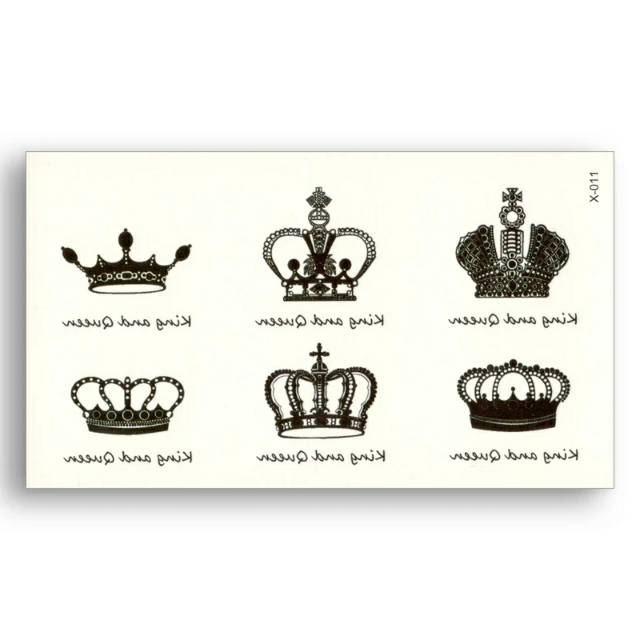 Jual 1 PCS Tattoo Temporary King And Queen Crown Tato Temporer Mahkota ...