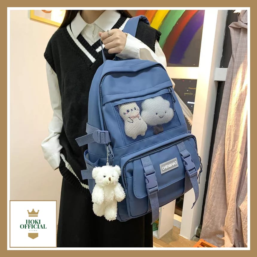 Jual [COD] Ransel Korean Style Pastel Series Tas Sekolah Wanita Pria ...