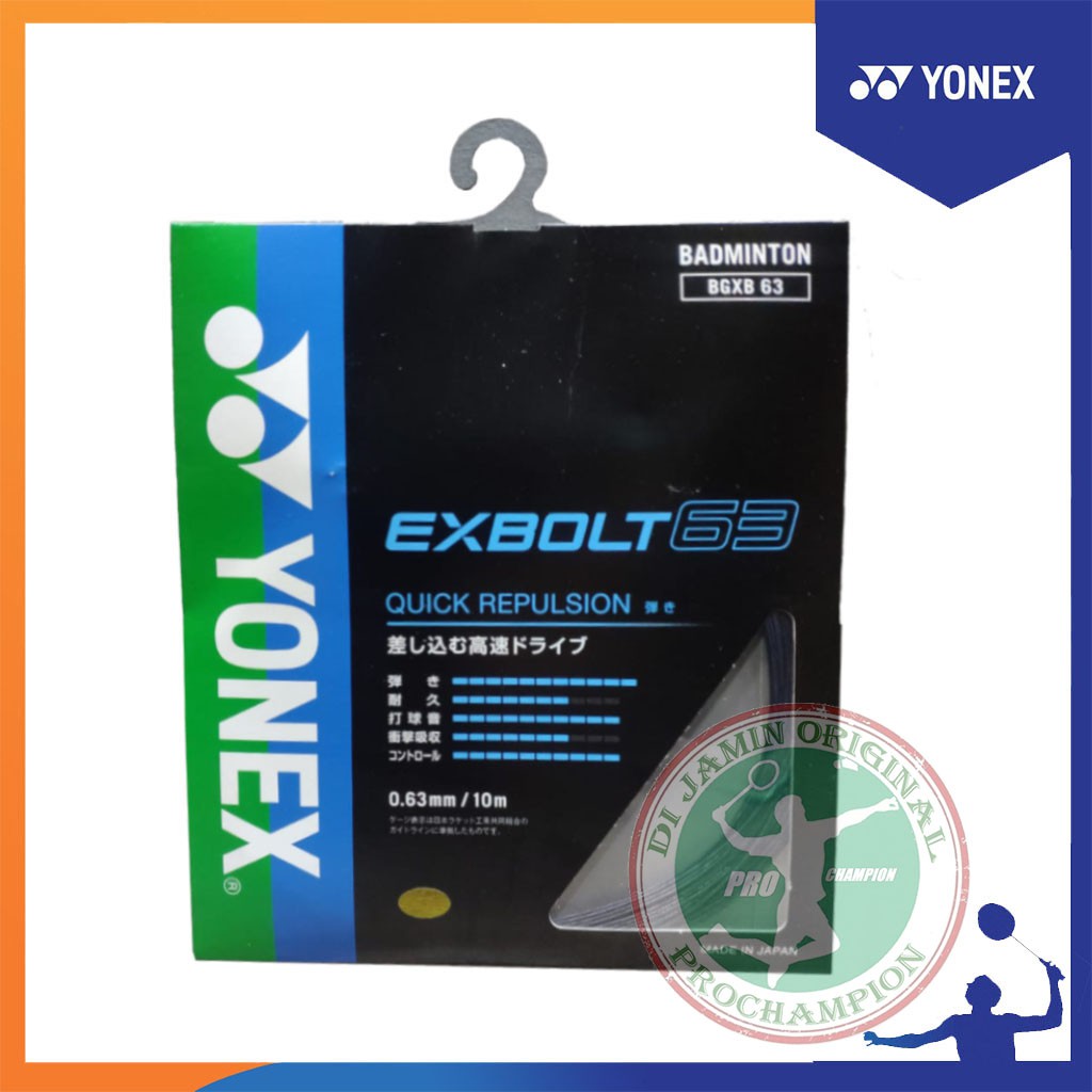 Jual Yonex Bg Exbolt 63 Jp Jepang Senar Badminton Original (Jp