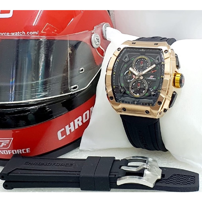 Jual JAM TANGAN PRIA CHRONOFORCE 5336G / CF 5336 FREE TALI RUBBER ...