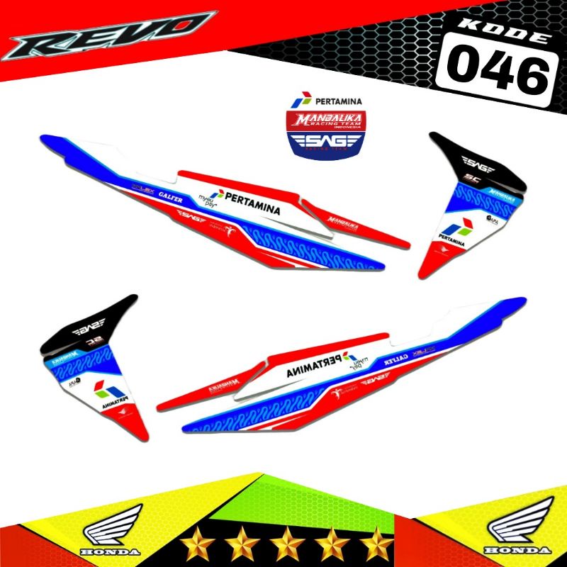 Jual Decal Sticker Striping Variasi REVO 100 2007-2009 MANDALIKA SAG ...