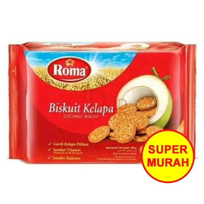 Jual Roma Biskuit Kelapa Coconut Biscuit 300 Gram Gr Kemasan