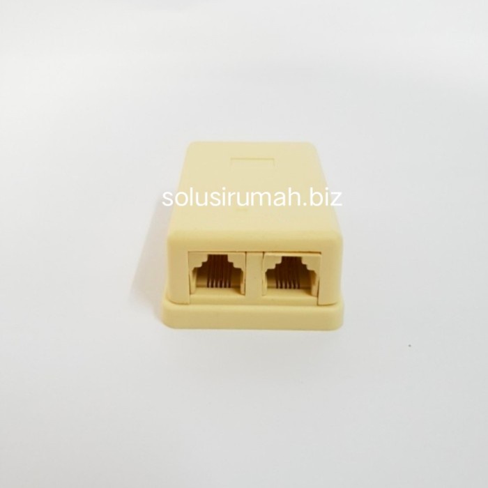 Jual Roset Telepon double Lubang 2 Terminal Telp Lubang RJ-11 RJ11 rj ...
