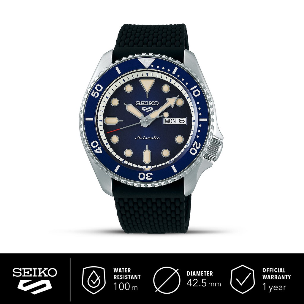 Jual Jam Tangan Pria Seiko 5 Sports Srpd71k2 Automatic Blue Dial Black Rubber Strap Srpd71