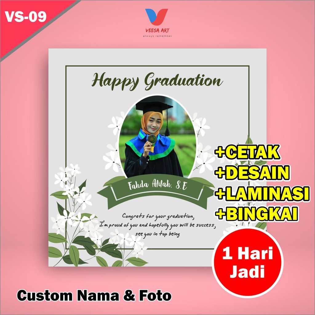 Jual Kado Wisuda Cowok Pria Kampus Perawat Pelayaran Custom Desain Foto