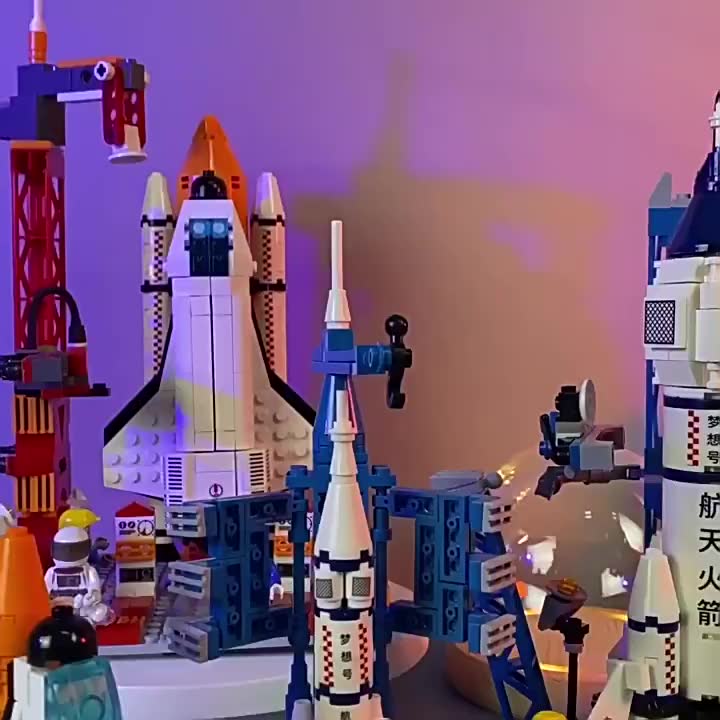 Jual Mainan Balok Susun Model Roket Luar Angkasa Bricks Spaceship ...