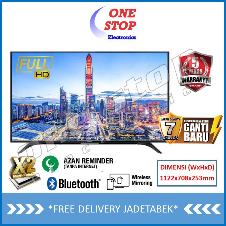 Jual SHARP 2TC50AE1I Full HD Smart with Azan Reminder LED TV 50 Inch