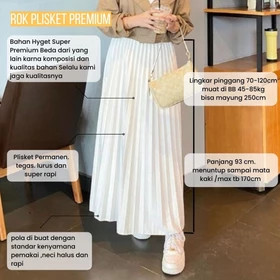 Rok Plisket Jumbo Premium Tebal Rok Plisket Premium 100 Hyget Rok Panjang